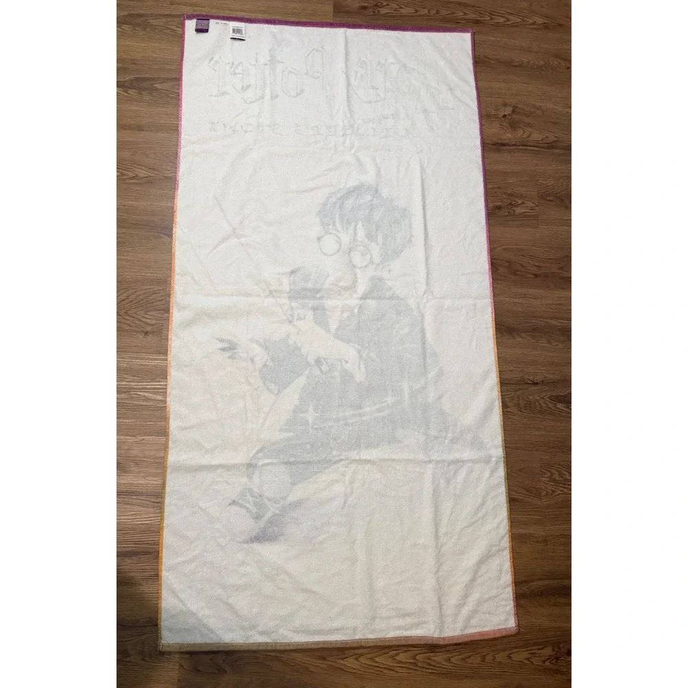 Vintage 2001 Harry Potter Sorcerer's Stone Beach Towel NOS Tags Style 4111